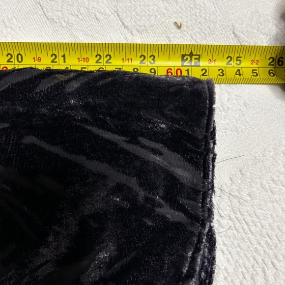 Ecote Velvet Burnout Black Purple women’s Cardigan Lrg Draped Open Front Zebra - Picture 14 of 14